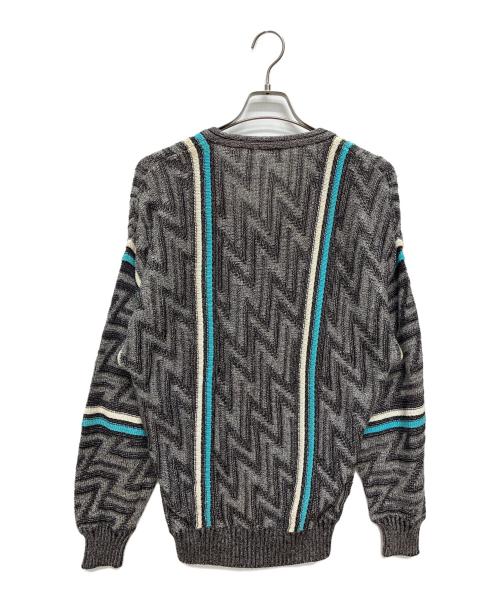 GIVENCHY GENTLEMAN（ジバンシィ ジェントルマン）GIVENCHY GENTLEMAN (ジバンシィ ジェントルマン) 厚手ニット グレー×ブルー サイズ:不明の古着・服飾アイテム