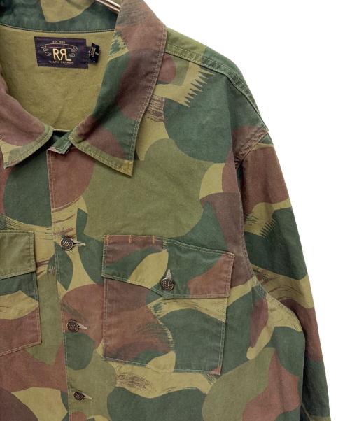RRL（ダブルアールエル）RRL (ダブルアールエル) カモポプリンオーバーシャツ グリーン×ブラウン サイズ:XXLの古着・服飾アイテム