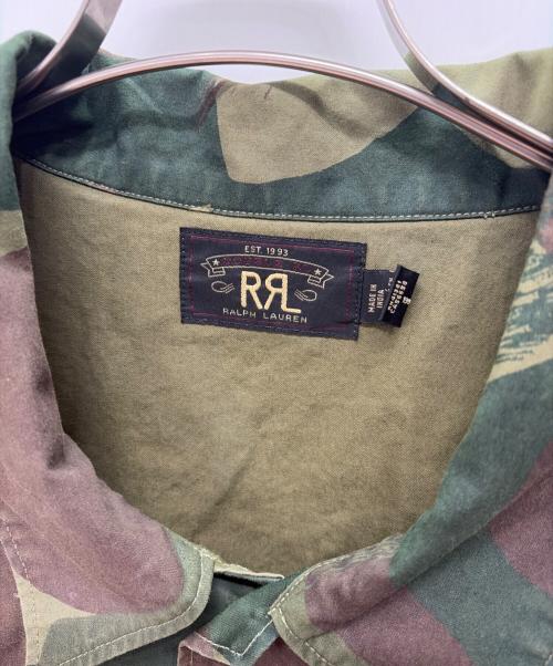 RRL（ダブルアールエル）RRL (ダブルアールエル) カモポプリンオーバーシャツ グリーン×ブラウン サイズ:XXLの古着・服飾アイテム