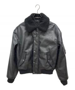 中古・古着通販】ZARA (ザラ) フェイクレザーフーデッドジャケット