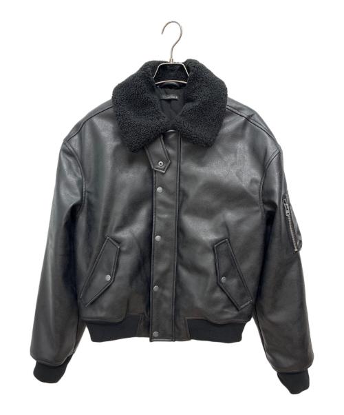 ZARA（ザラ）ZARA (ザラ) フェイクレザーボアジャケット ブラック サイズ:SIZE Mの古着・服飾アイテム