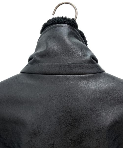ZARA（ザラ）ZARA (ザラ) フェイクレザーボアジャケット ブラック サイズ:SIZE Mの古着・服飾アイテム