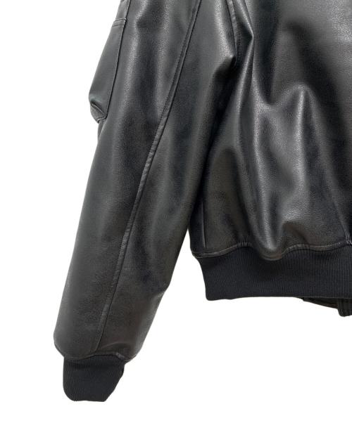 ZARA（ザラ）ZARA (ザラ) フェイクレザーボアジャケット ブラック サイズ:SIZE Mの古着・服飾アイテム