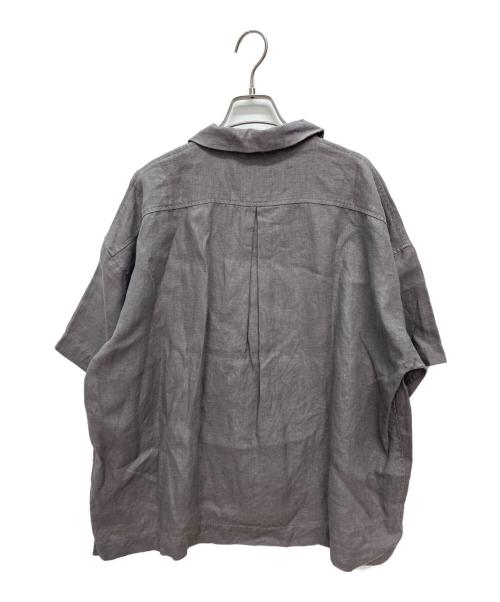 TUTIE（ツチエ）TUTIE (ツチエ) リネンオープンカラーシャツ グレー サイズ:バスト79-87の古着・服飾アイテム