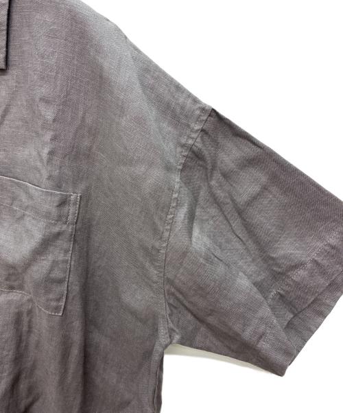 TUTIE（ツチエ）TUTIE (ツチエ) リネンオープンカラーシャツ グレー サイズ:バスト79-87の古着・服飾アイテム