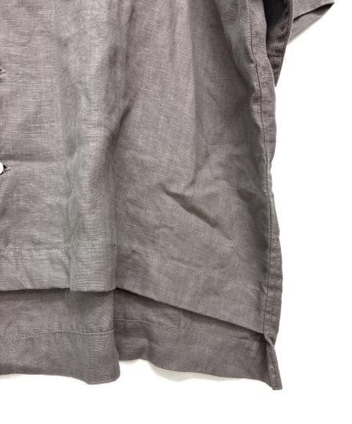TUTIE（ツチエ）TUTIE (ツチエ) リネンオープンカラーシャツ グレー サイズ:バスト79-87の古着・服飾アイテム