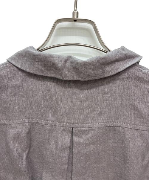 TUTIE（ツチエ）TUTIE (ツチエ) リネンオープンカラーシャツ グレー サイズ:バスト79-87の古着・服飾アイテム