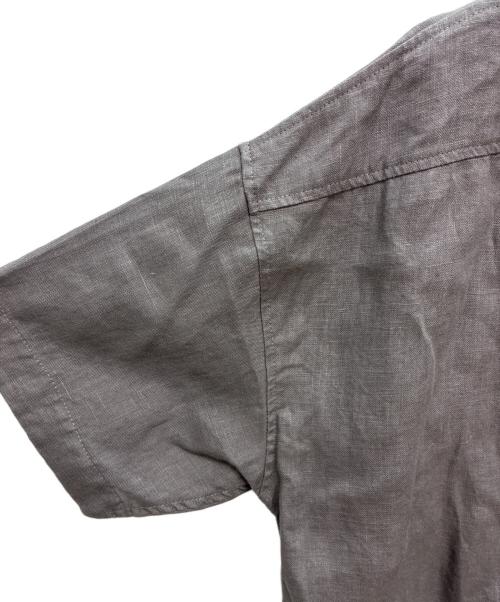 TUTIE（ツチエ）TUTIE (ツチエ) リネンオープンカラーシャツ グレー サイズ:バスト79-87の古着・服飾アイテム