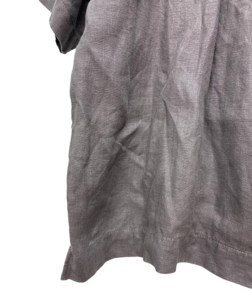 TUTIE（ツチエ）TUTIE (ツチエ) リネンオープンカラーシャツ グレー サイズ:バスト79-87の古着・服飾アイテム