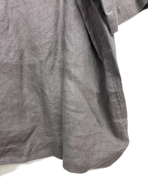 TUTIE（ツチエ）TUTIE (ツチエ) リネンオープンカラーシャツ グレー サイズ:バスト79-87の古着・服飾アイテム