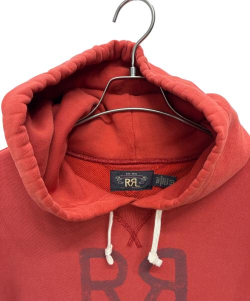 RRL（ダブルアールエル）RRL (ダブルアールエル) Ranch ロゴ フーディー / プルオーバーパーカー レッド サイズ:XXLの古着・服飾アイテム