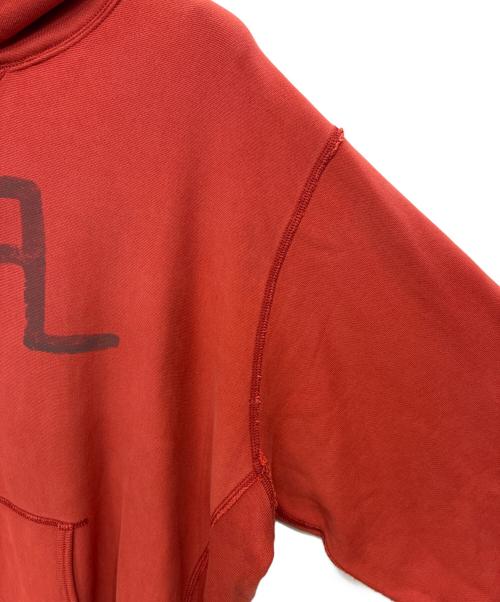 RRL（ダブルアールエル）RRL (ダブルアールエル) Ranch ロゴ フーディー / プルオーバーパーカー レッド サイズ:XXLの古着・服飾アイテム