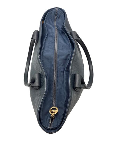 LONGCHAMP（ロンシャン）LONGCHAMP (ロンシャン) レザートートバッグ ネイビーの古着・服飾アイテム