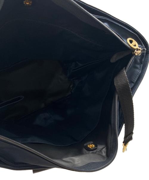 LONGCHAMP（ロンシャン）LONGCHAMP (ロンシャン) レザートートバッグ ネイビーの古着・服飾アイテム