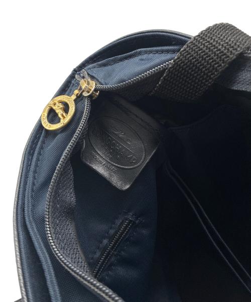LONGCHAMP（ロンシャン）LONGCHAMP (ロンシャン) レザートートバッグ ネイビーの古着・服飾アイテム