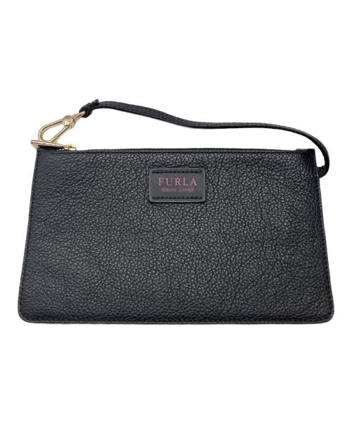 FURLA（フルラ）FURLA (フルラ) STACY POST SMALL BUCKET BAG ブラック×ホワイトの古着・服飾アイテム
