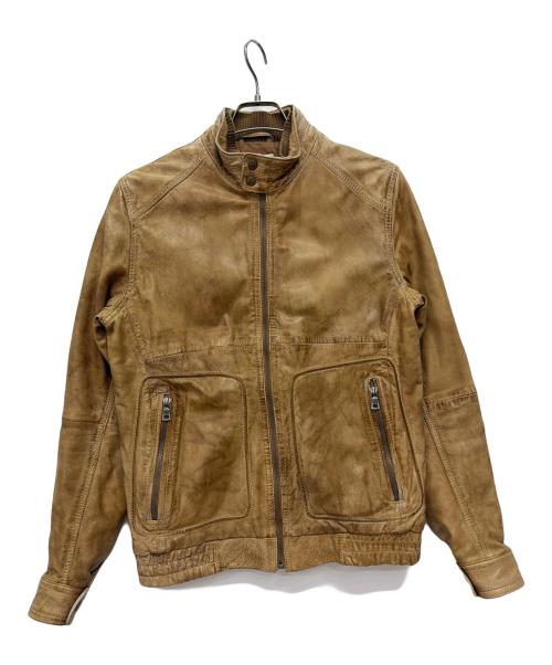 GAS（ガス）GAS (ガス) ゴートレザージャケット ブラウン サイズ:Mの古着・服飾アイテム