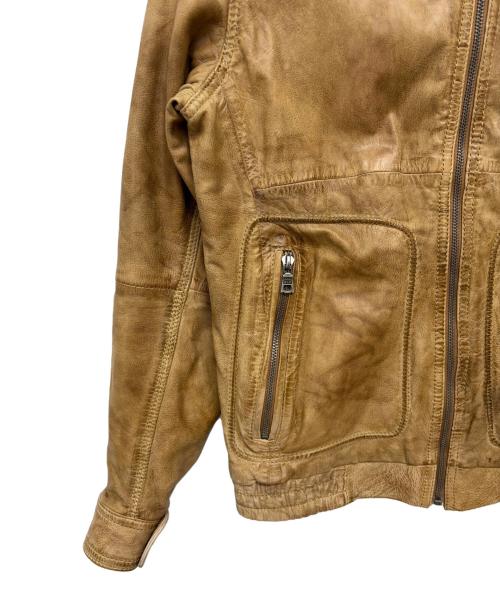 GAS（ガス）GAS (ガス) ゴートレザージャケット ブラウン サイズ:Mの古着・服飾アイテム
