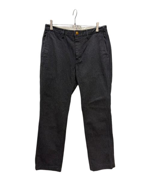 STUDIO D'ARTISAN（ステュディオダルチザン）STUDIO D'ARTISAN (ステュディオダルチザン) ミスターレイルロードヘリンボーンデニムトラウザーズ グレー サイズ:91cm（W36）の古着・服飾アイテム