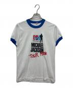 SCREEN STARSスクリーンズスターズ）の古着「1988 Michael Jackson PEPSI / USA製 リンガーTシャツ」｜ホワイト×ブルー