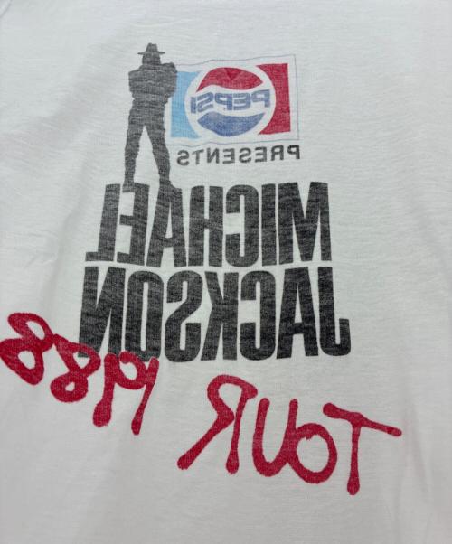 SCREEN STARS（スクリーンズスターズ）SCREEN STARS (スクリーンズスターズ) 1988 Michael Jackson PEPSI / USA製 リンガーTシャツ ホワイト×ブルー サイズ:Mの古着・服飾アイテム