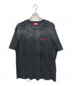 DIESELディーゼル）の古着「T-BOXT-R29 デストロイ加工 半袖Tシャツ」｜ブラック
