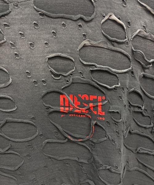 DIESEL（ディーゼル）DIESEL (ディーゼル) T-BOXT-R29 デストロイ加工 半袖Tシャツ ブラック サイズ:Sの古着・服飾アイテム
