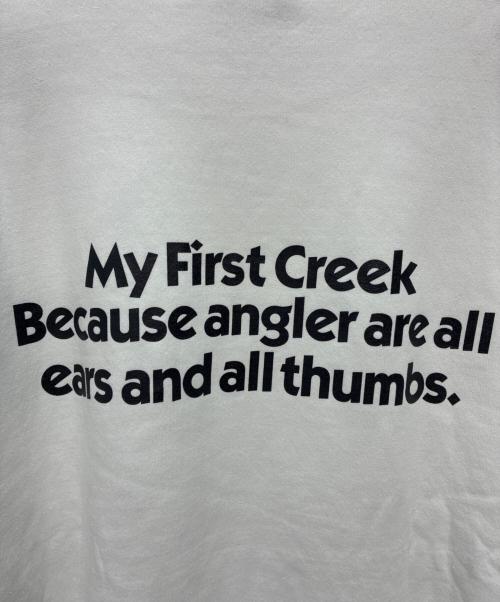 Creek Angler's Device（クリークアングラーズデヴァイス）creek angler's device (クリークアングラーズデヴァイス) my first creek クルーネックスウェット ホワイト サイズ:2XLの古着・服飾アイテム