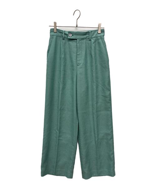 green label relaxing（グリーンレーベルリラクシング）green label relaxing (グリーンレーベルリラクシング) リネンライク パンツ シンウォッシャブル・ストレッチ ミント サイズ:38の古着・服飾アイテム