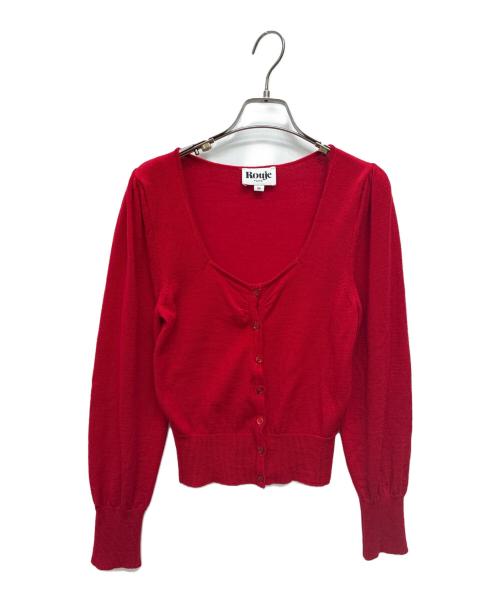 Rouje（ルージュ）Rouje (ルージュ) ウールカーディガン レッド サイズ:SIZE M (UK 34)の古着・服飾アイテム
