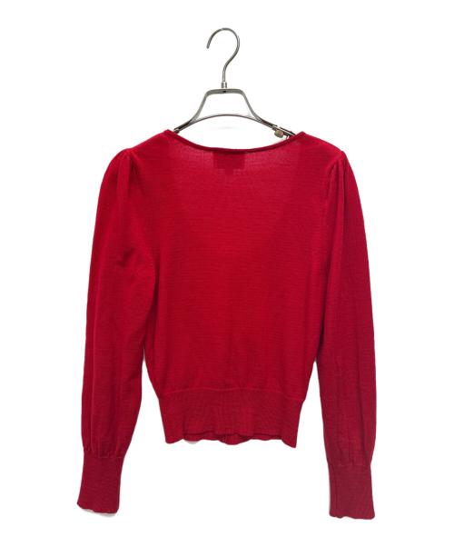 Rouje（ルージュ）Rouje (ルージュ) ウールカーディガン レッド サイズ:SIZE M (UK 34)の古着・服飾アイテム