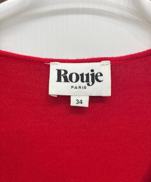 Rouje（ルージュ）Rouje (ルージュ) ウールカーディガン レッド サイズ:SIZE M (UK 34)の古着・服飾アイテム