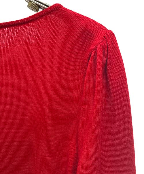 Rouje（ルージュ）Rouje (ルージュ) ウールカーディガン レッド サイズ:SIZE M (UK 34)の古着・服飾アイテム