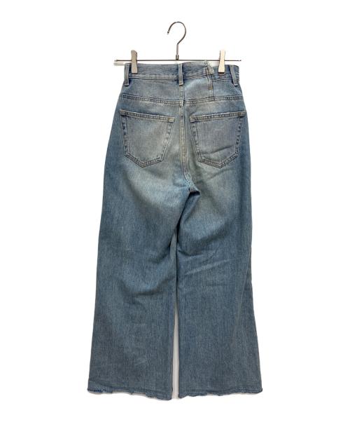 moussy（マウジー）moussy (マウジー) CROSS WAIST WIDE STRAIGHT デニムパンツ ブルーの古着・服飾アイテム