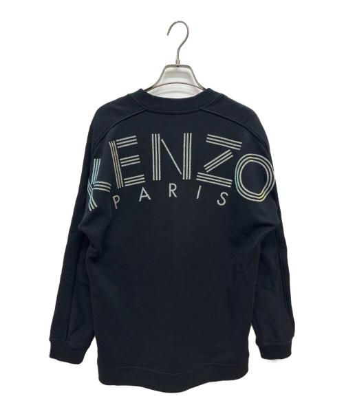 KENZO（ケンゾー）KENZO (ケンゾー) バックロゴVネックスウェットトレーナー ブラック サイズ:XSの古着・服飾アイテム