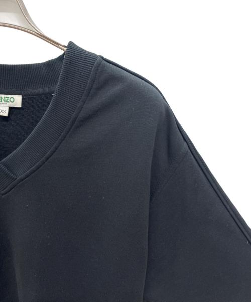 KENZO（ケンゾー）KENZO (ケンゾー) バックロゴVネックスウェットトレーナー ブラック サイズ:XSの古着・服飾アイテム