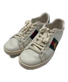 GUCCI（グッチ）の古着「〔エース〕エンブロイダリー付き ウィメンズ スニーカー」｜ホワイト