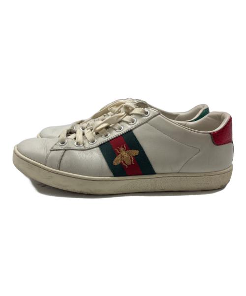 GUCCI（グッチ）GUCCI (グッチ) 〔エース〕エンブロイダリー付き ウィメンズ スニーカー ホワイト サイズ:SIZE 36 1/2の古着・服飾アイテム