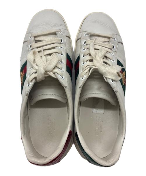 GUCCI（グッチ）GUCCI (グッチ) 〔エース〕エンブロイダリー付き ウィメンズ スニーカー ホワイト サイズ:SIZE 36 1/2の古着・服飾アイテム