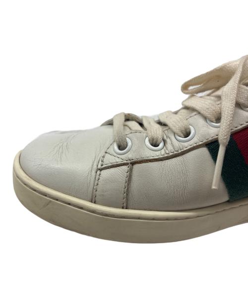 GUCCI（グッチ）GUCCI (グッチ) 〔エース〕エンブロイダリー付き ウィメンズ スニーカー ホワイト サイズ:SIZE 36 1/2の古着・服飾アイテム