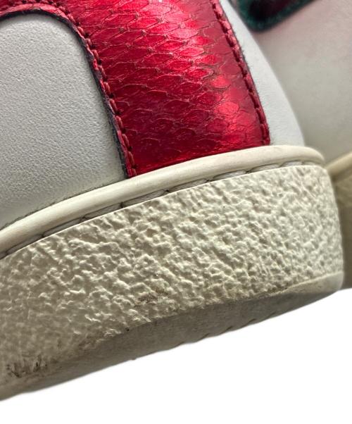 GUCCI（グッチ）GUCCI (グッチ) 〔エース〕エンブロイダリー付き ウィメンズ スニーカー ホワイト サイズ:SIZE 36 1/2の古着・服飾アイテム