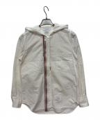 Thom Browneトムブラウン）の古着「ジップパーカー/Oxford Hooded」｜ホワイト