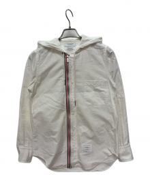 Thom Browne（トムブラウン）の古着「ジップパーカー/Oxford Hooded」｜ホワイト