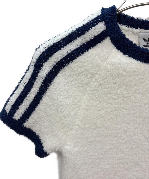 adidas（アディダス）adidas (アディダス) カットソー＆パンツセットアップ ホワイト×ブルー サイズ:Lの古着・服飾アイテム