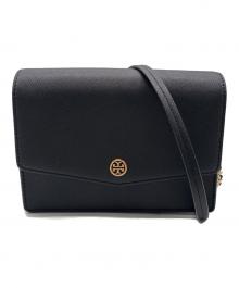 TORY BURCH（トリーバーチ）の古着「フラップクロスボディ ショルダーバッグ」｜ブラック