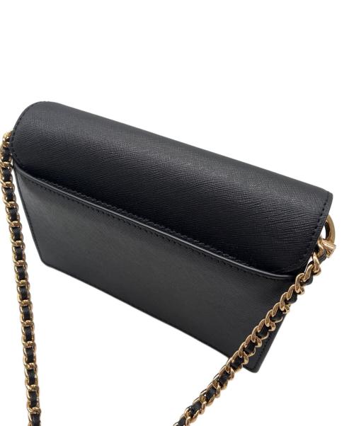 TORY BURCH（トリーバーチ）TORY BURCH (トリーバーチ) フラップクロスボディ ショルダーバッグ ブラックの古着・服飾アイテム