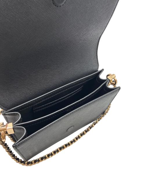TORY BURCH（トリーバーチ）TORY BURCH (トリーバーチ) フラップクロスボディ ショルダーバッグ ブラックの古着・服飾アイテム