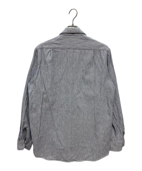 LEE（リー）LEE (リー) 60-70s ヒッコリーワークシャツ ブルー×ホワイト サイズ:15-15 1/2 LONGの古着・服飾アイテム