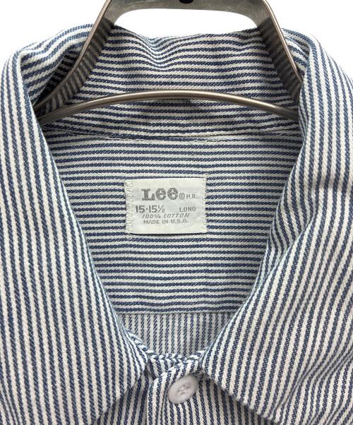LEE（リー）LEE (リー) 60-70s ヒッコリーワークシャツ ブルー×ホワイト サイズ:15-15 1/2 LONGの古着・服飾アイテム