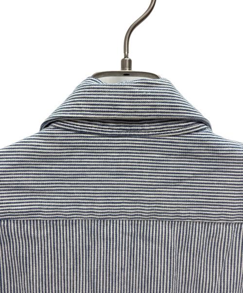 LEE（リー）LEE (リー) 60-70s ヒッコリーワークシャツ ブルー×ホワイト サイズ:15-15 1/2 LONGの古着・服飾アイテム